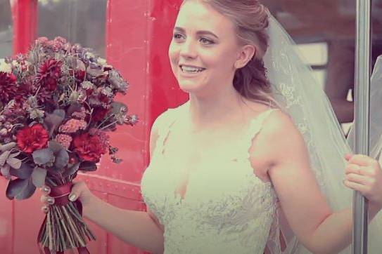 Delighted bride