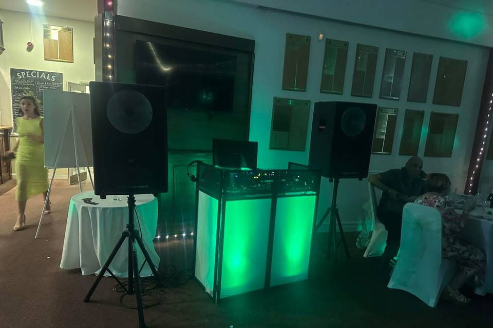 Set up for a wedding