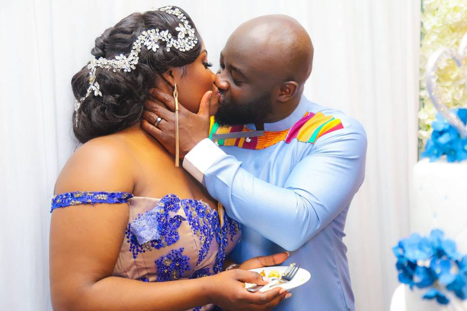 The reception kiss