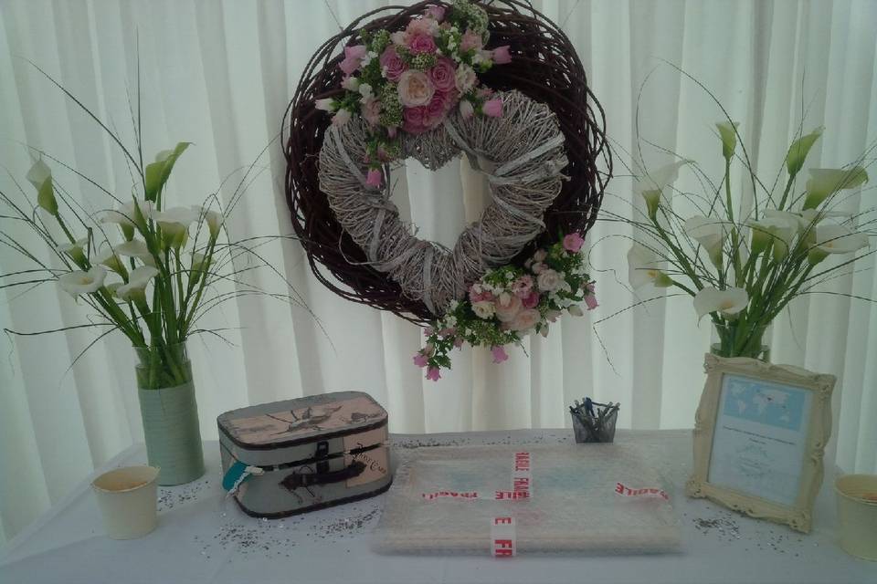 Guest book table styling