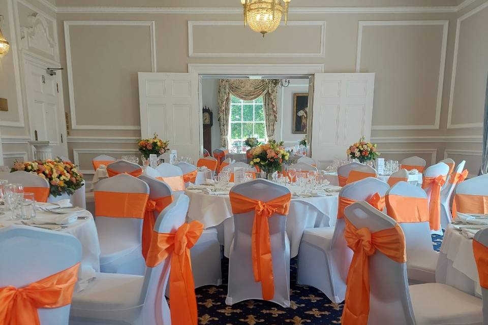 Orange Satin Sashes