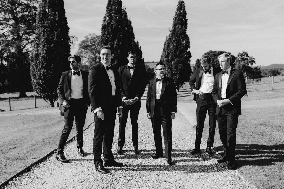 Groomsmen at Pynes House