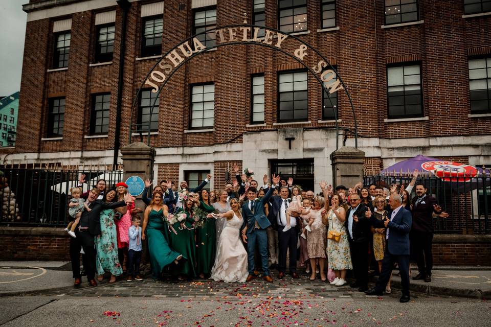 Wedding party at The Tetley