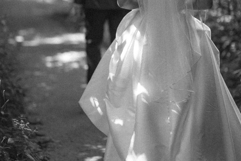 Black and White Bridal shot