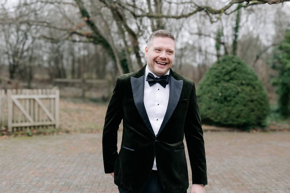 Smiling pre-ceremony!