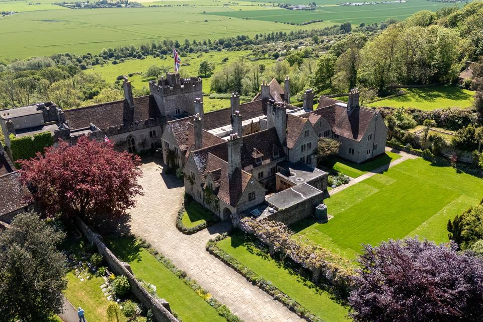 Lympne Castle - Aerial Shot