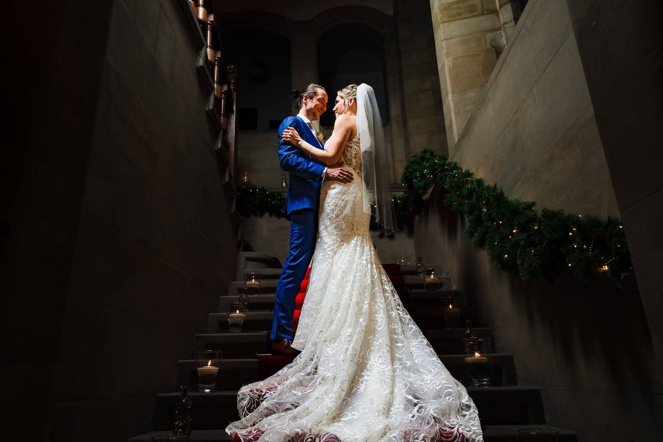 Decorated Red Stairs