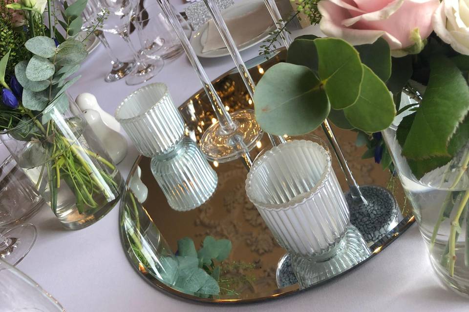 Stemmed vase centrepiece