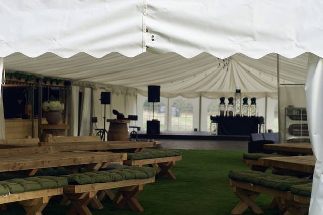Daytime interior of marquee