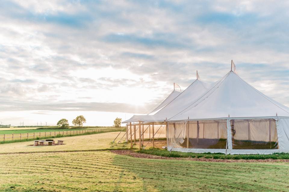 Sunset marquee paddock