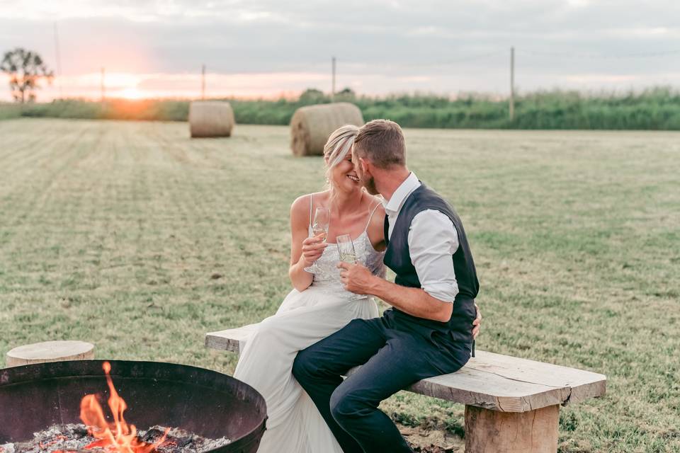 Couples firepit photos