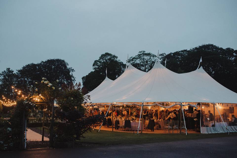 Sperry Tent at night