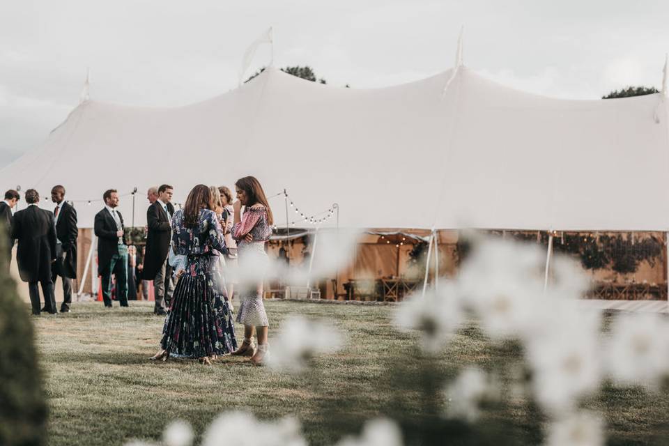 Sperry Tent and wedding guests