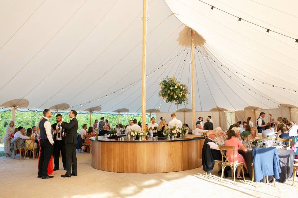 Circular bar in Sperry Tent