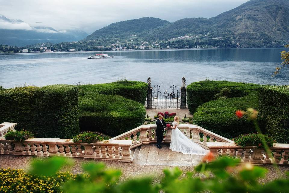 The bride and groom