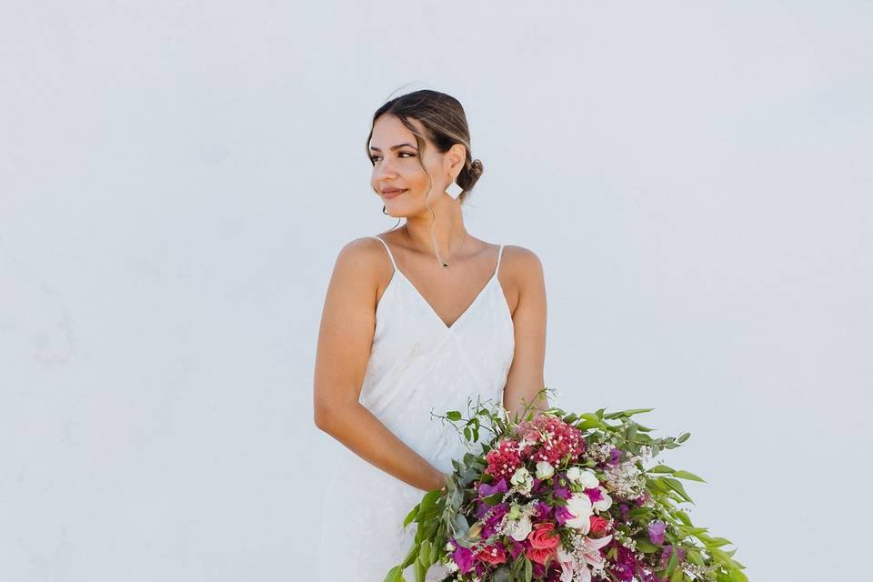 Bride holding a bouquet