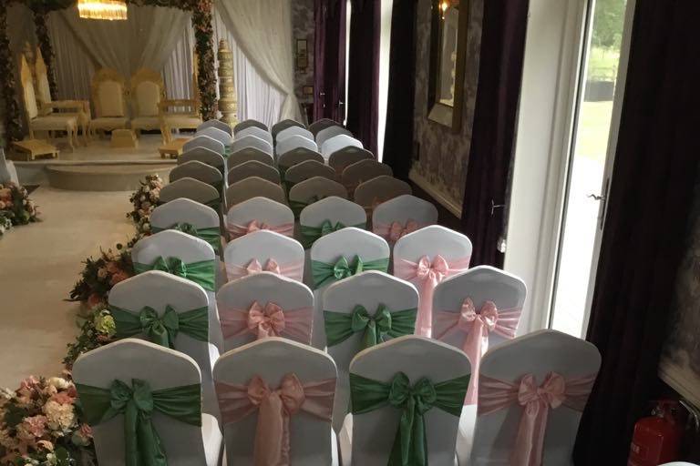 Sage Green Ice Pink Sashes