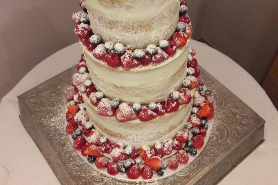 Lily cascade wedding cake