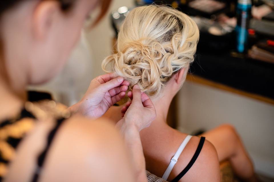 Wedding hair styling