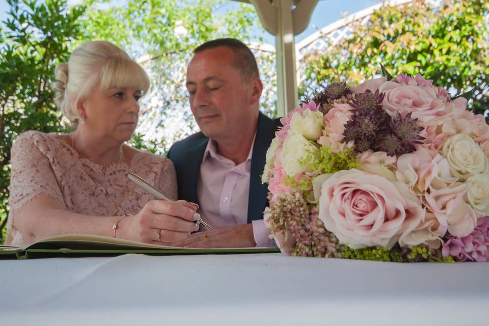 Signing the register