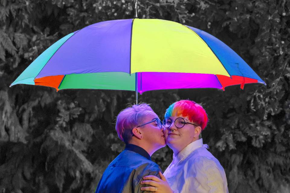 Rainbow umbrella