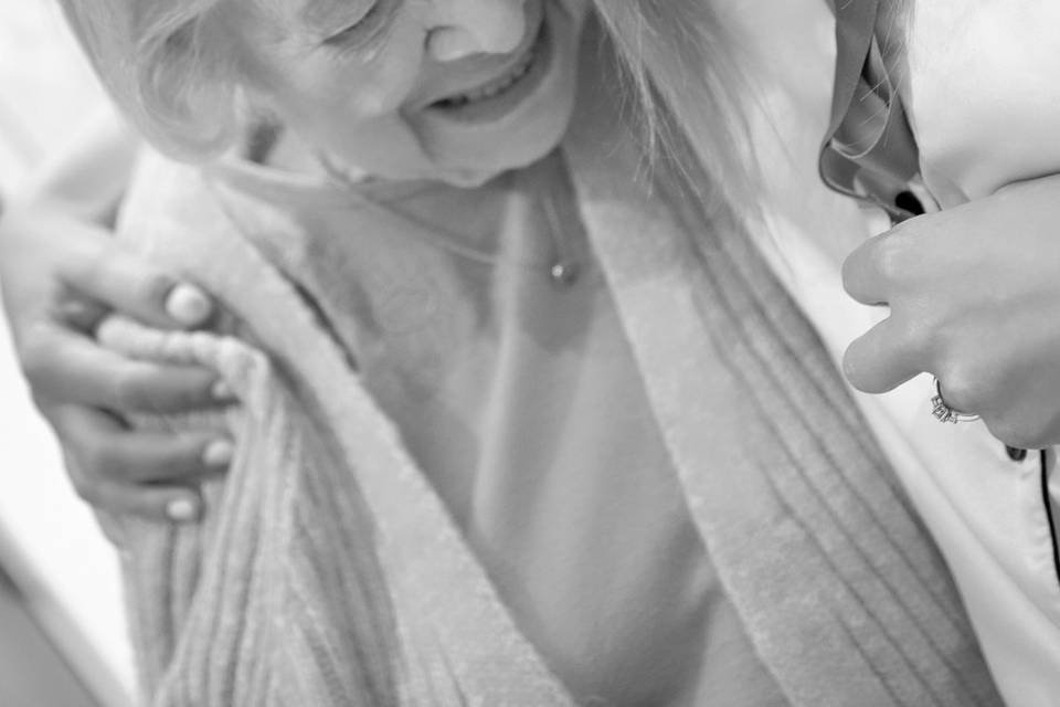Bride and grandma
