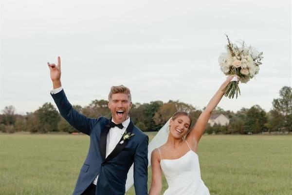 Wedding in a field