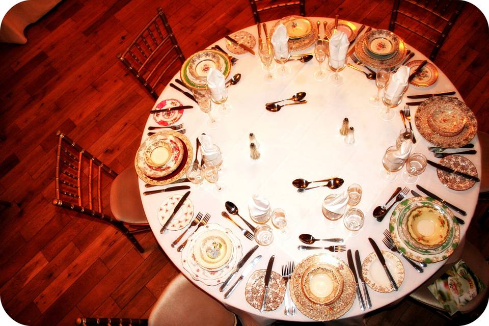 Fancy Vintage China Wedding Table