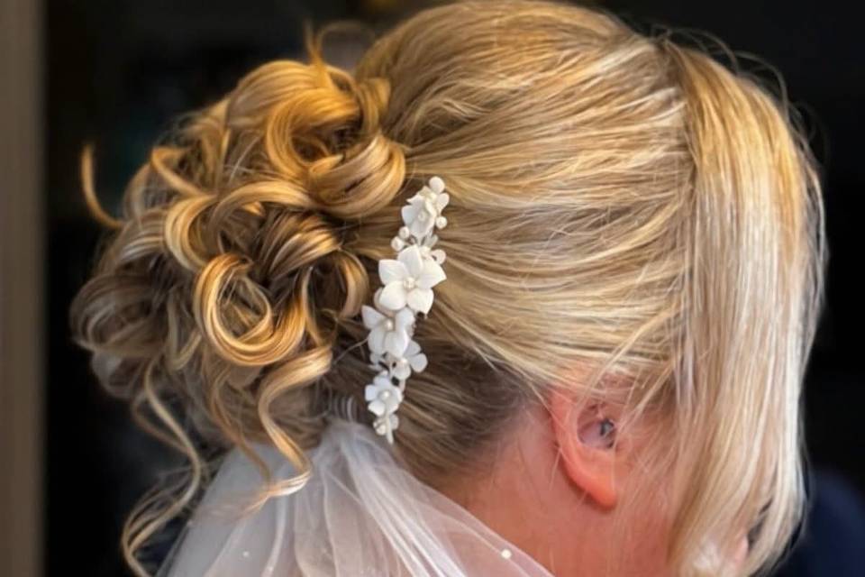 Curly updo