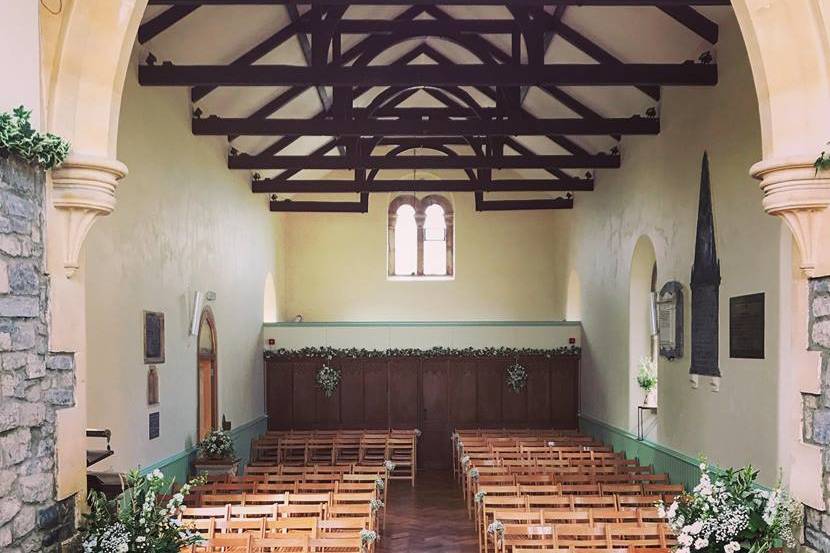 Looking from chancel end ,