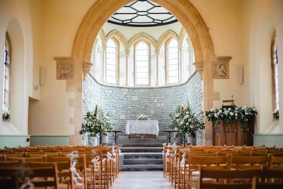 Inside the church