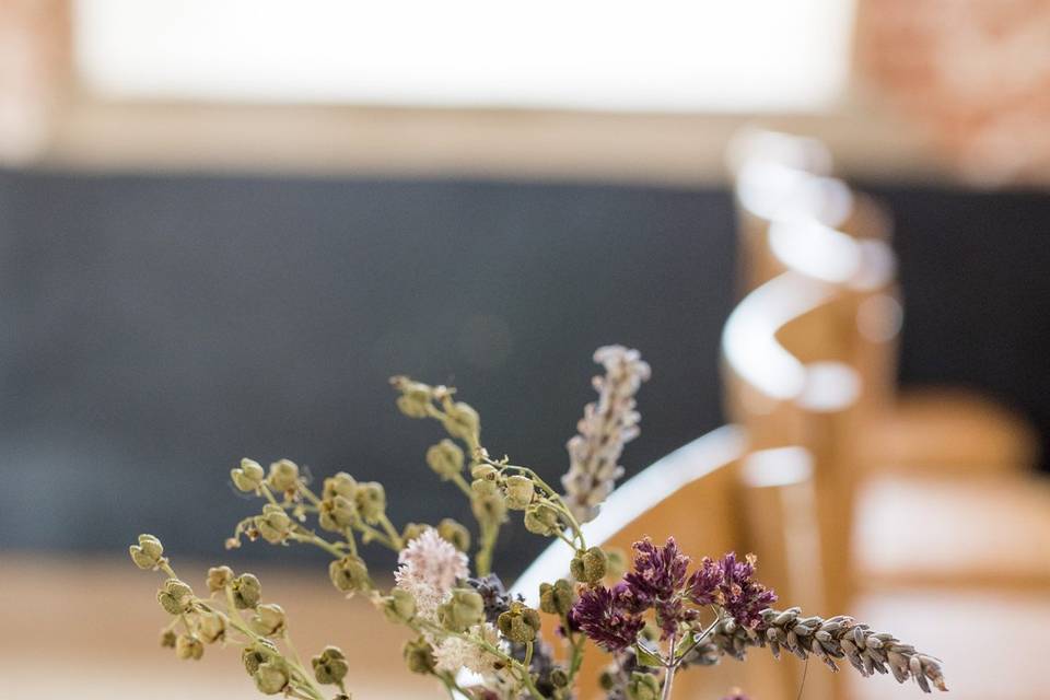 Flowers on chair