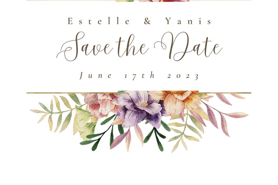 Seed Paper Save the Date card