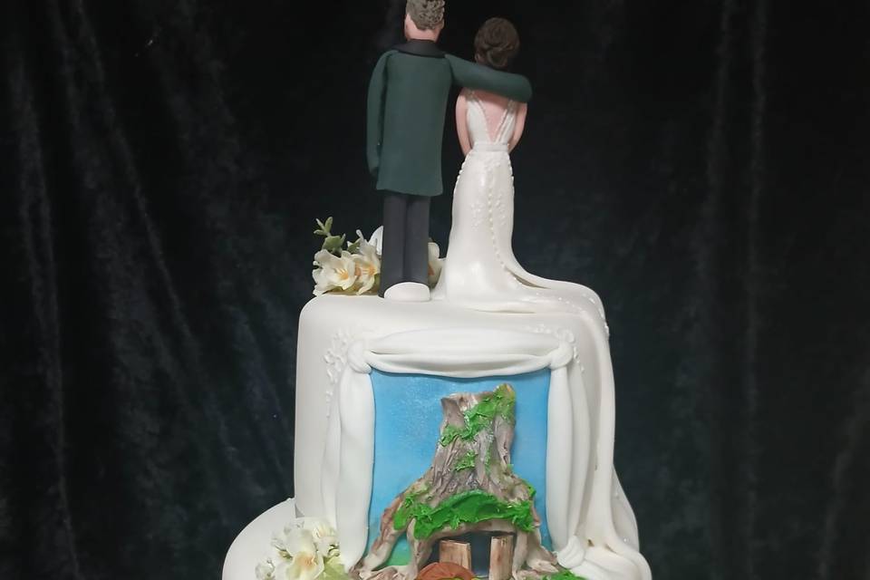 2 Tier Rear Shrek Cake