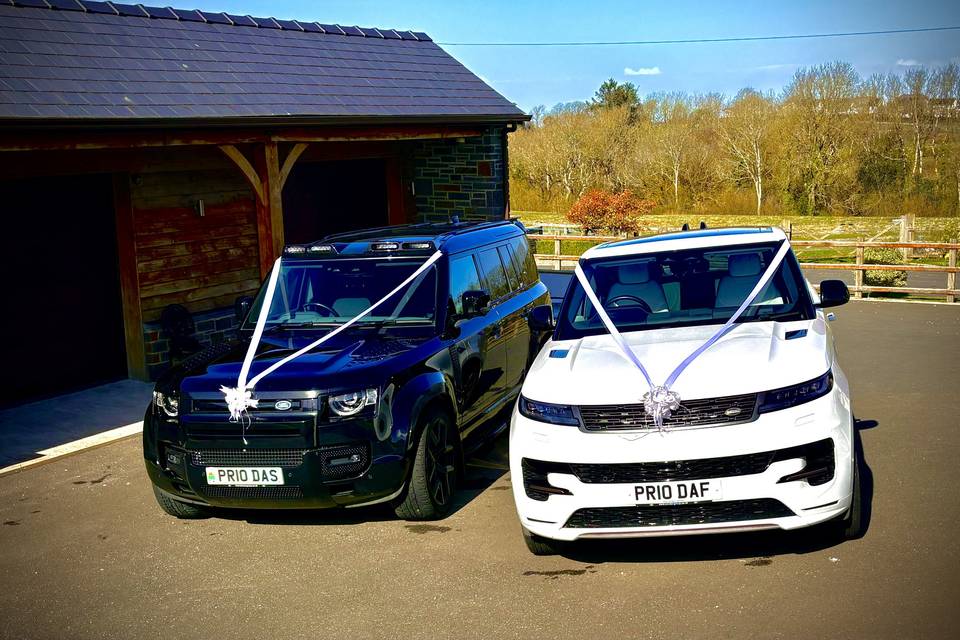 Grooms car & Brides car sorted