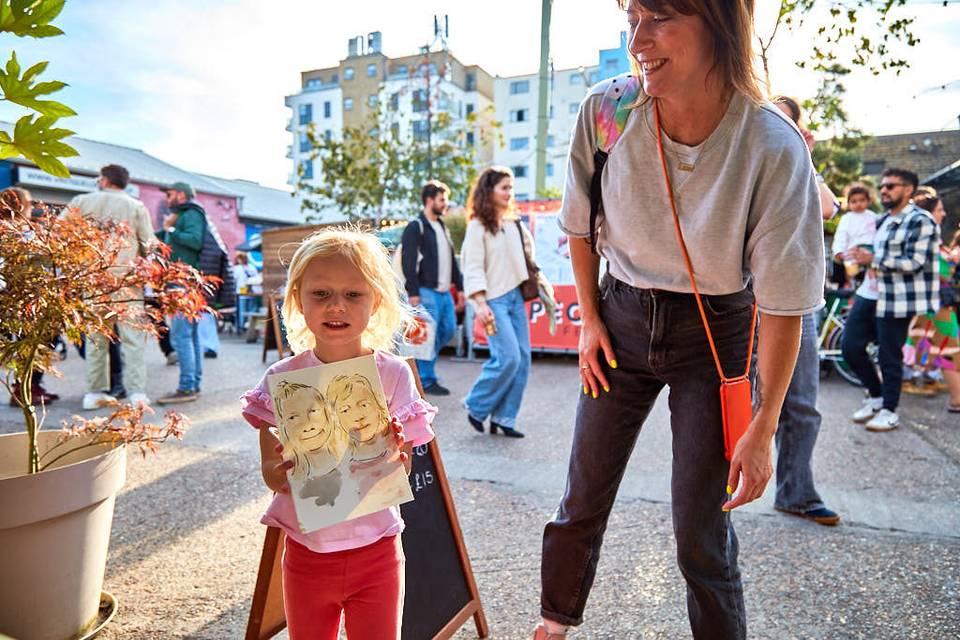 Little Girl with Illustration