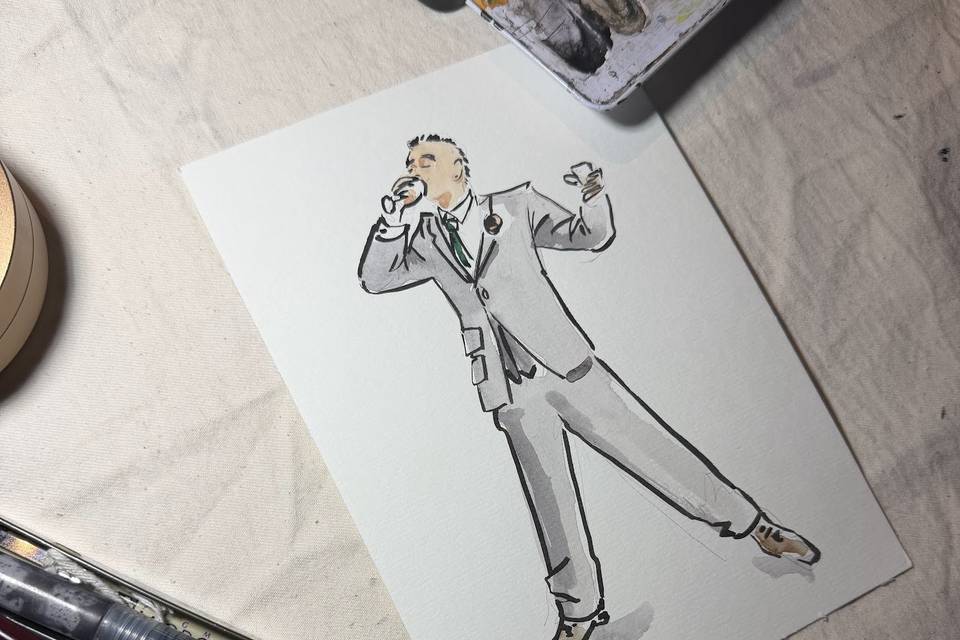 Portrait of guest having fun