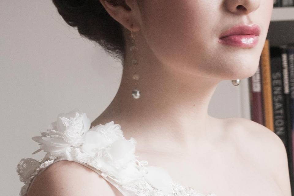 Tahitian pearls bridal earring