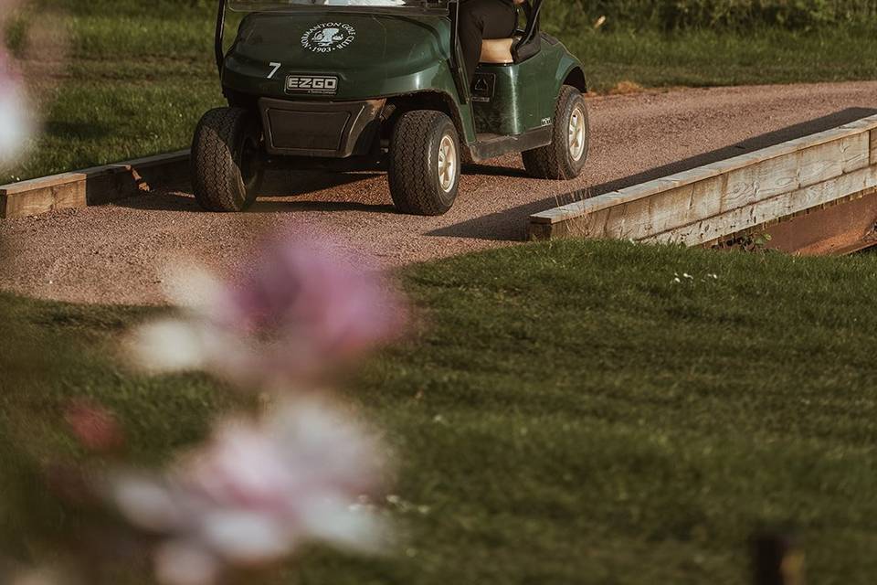 Driving the Golf Buggy