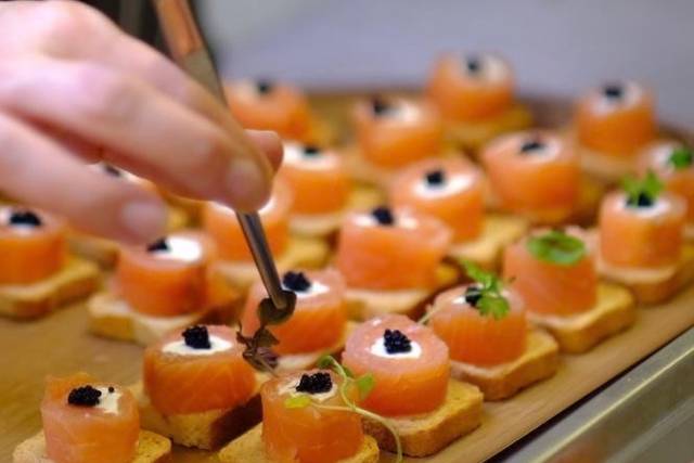 Smoked Salmon Canapé selection