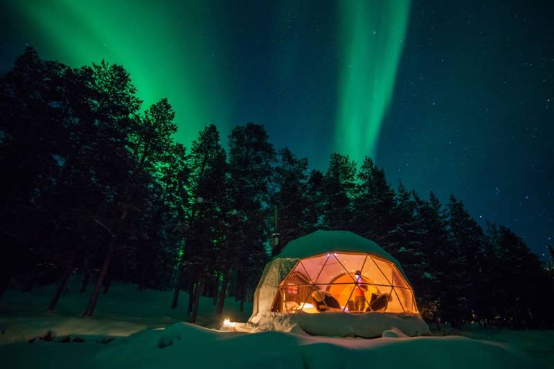 Camping under the Northern Lights