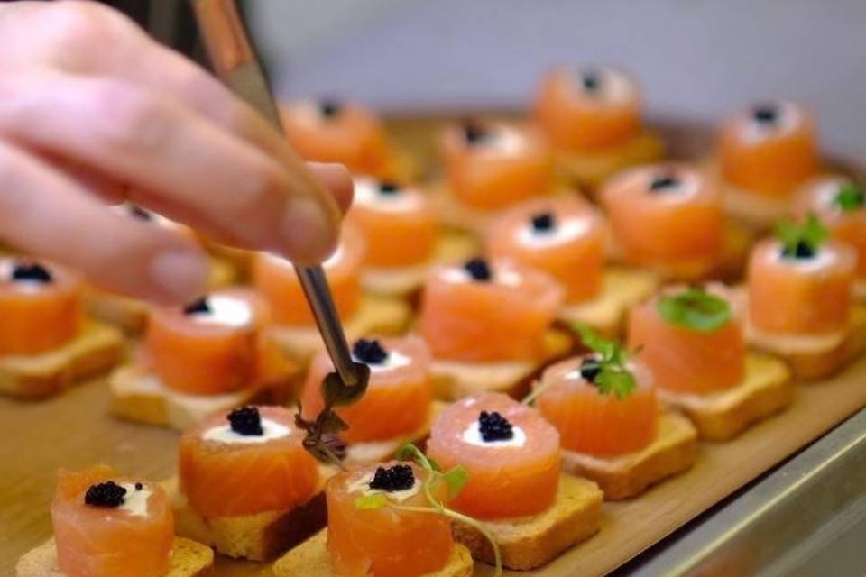Smoked Salmon Canapé selection