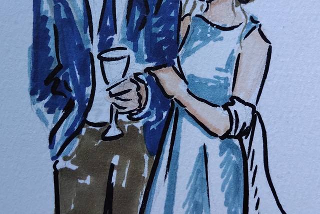 Couple at wedding