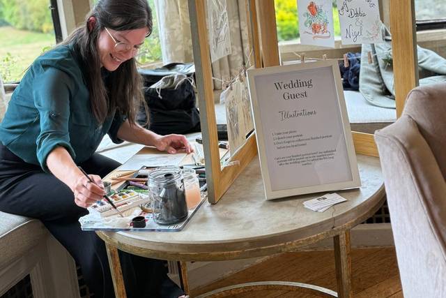 Jo illustrating at Cragwood