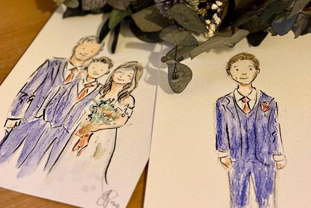 Portraits of wedding guests