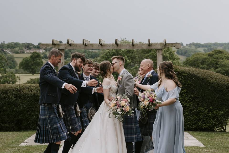 Arbour with Bridal Party