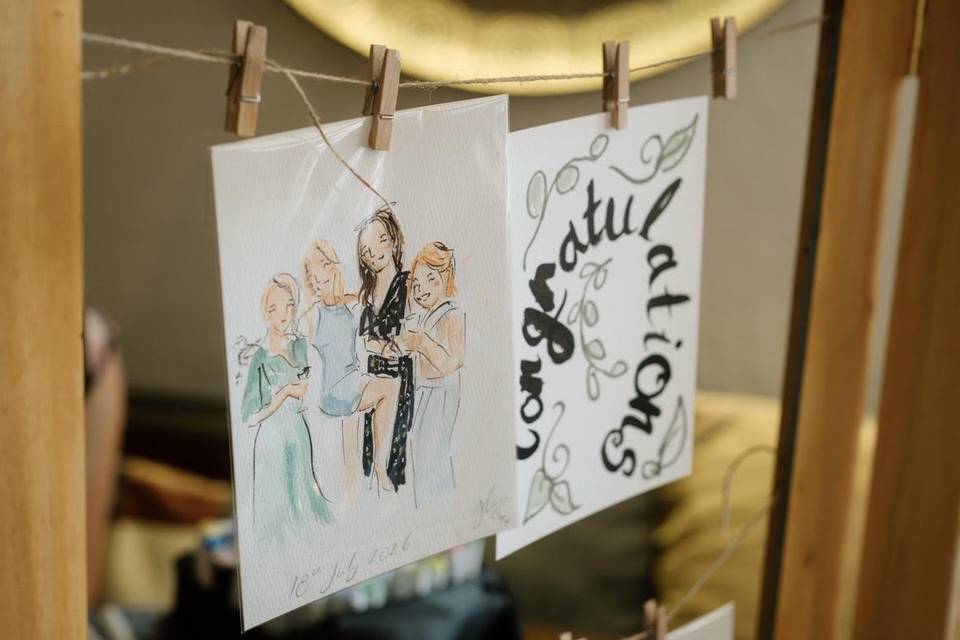 Portraits of wedding guests