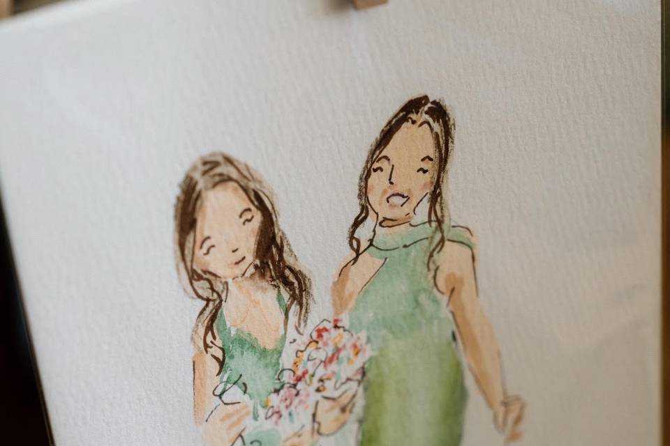 Portraits of bridesmaids