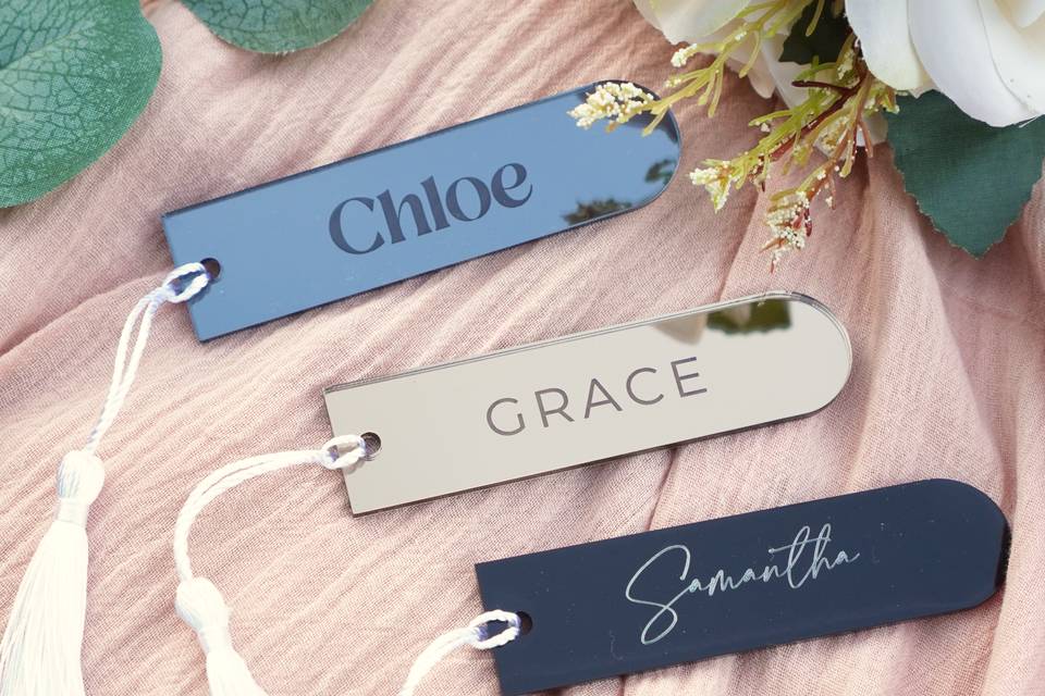 Wedding favour bookmarks