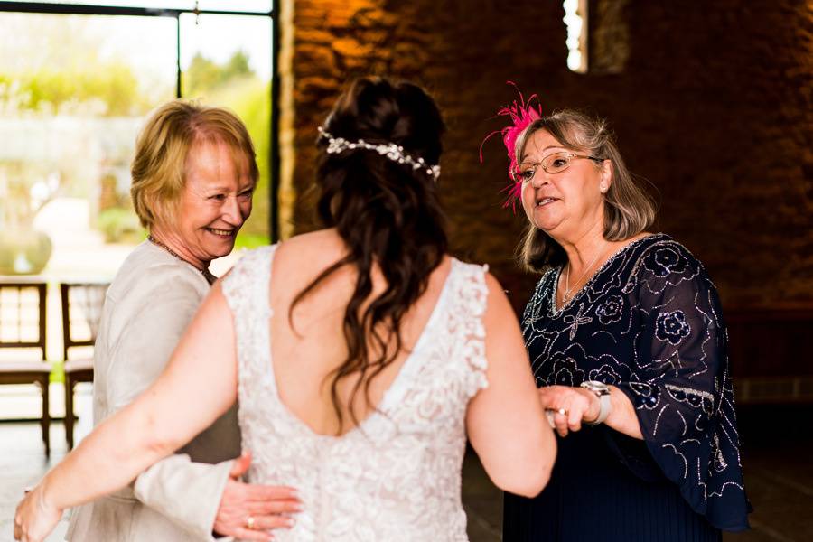 Liz and bride with her mum